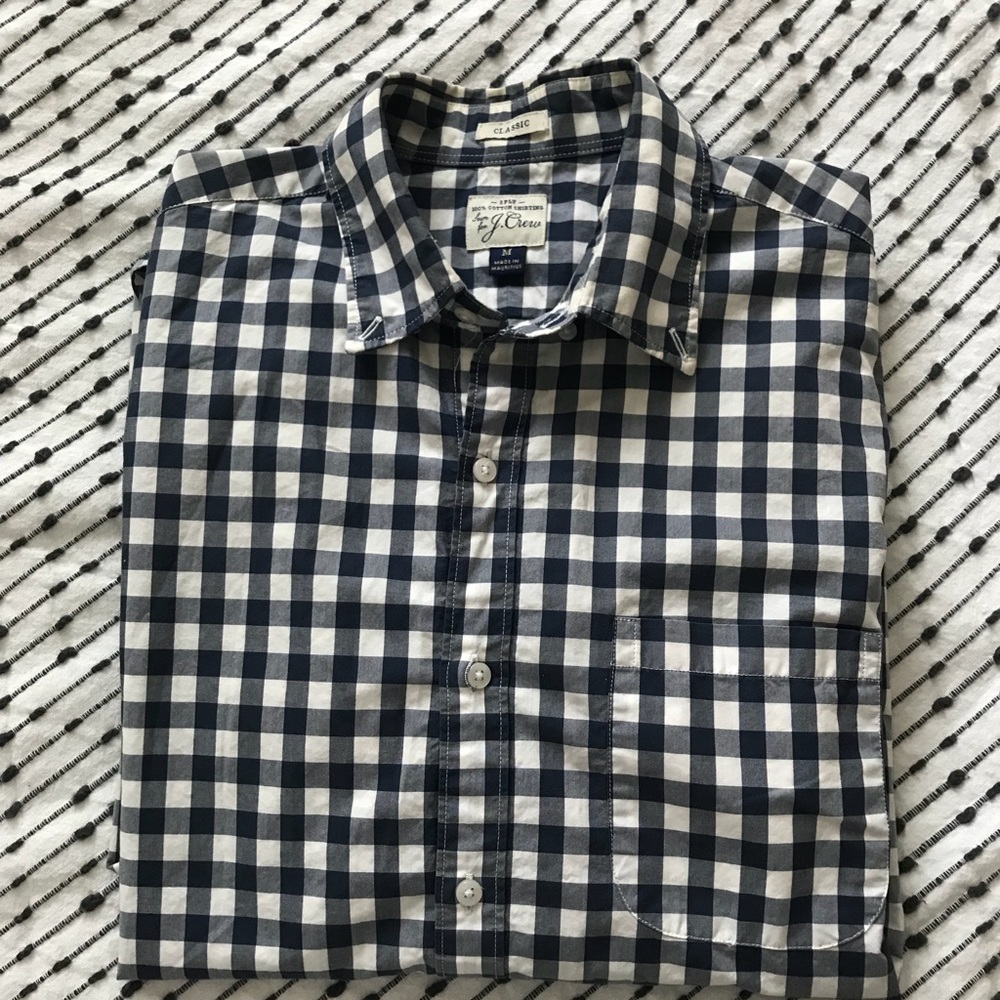 J.Crew gingham classic shirt